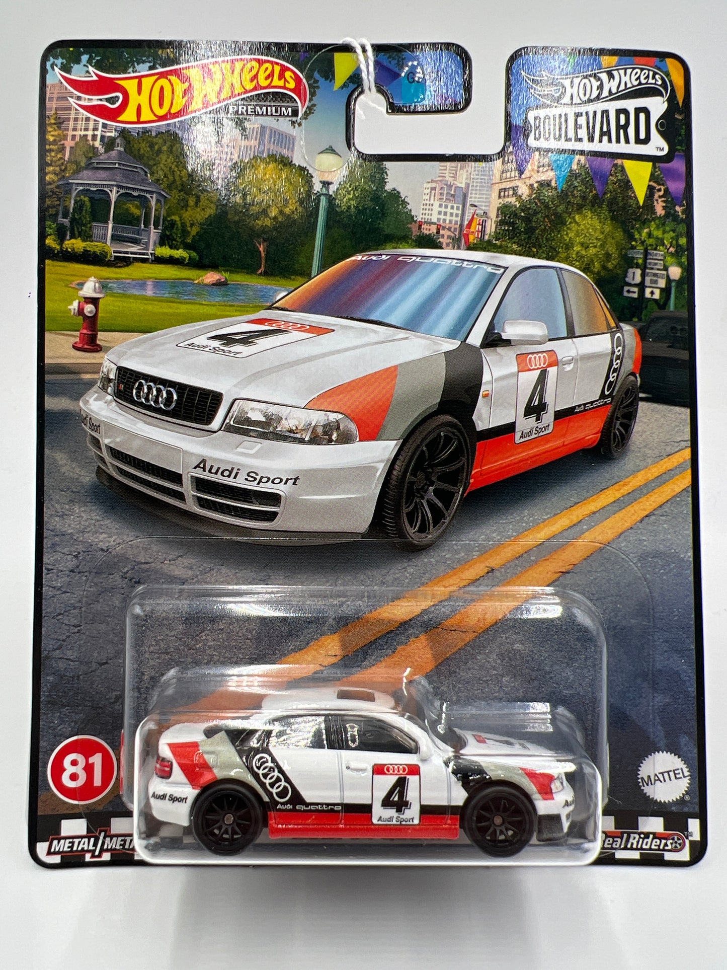 Hot Wheels Premium Boulevard #81 Audi S4 Quattro White 262B