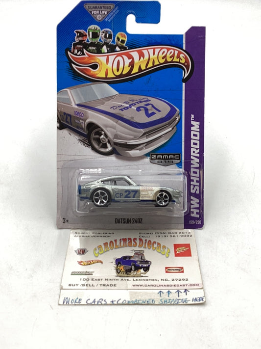 2013 hot wheels Zamac #159 Datsun 240Z Rare red Toyo tires on hood with protector
