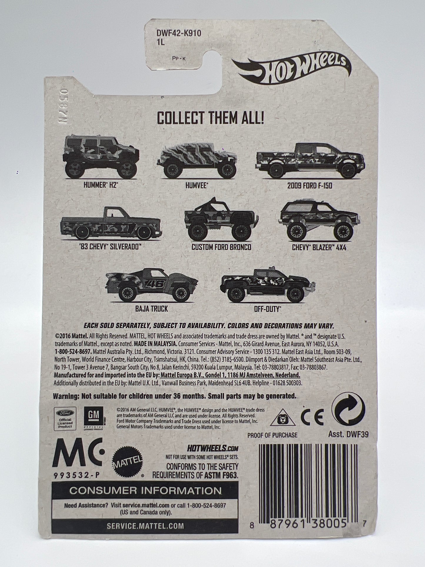 Hot Wheels Camouflage Series #3 2009 Ford F-150 Silver 156P