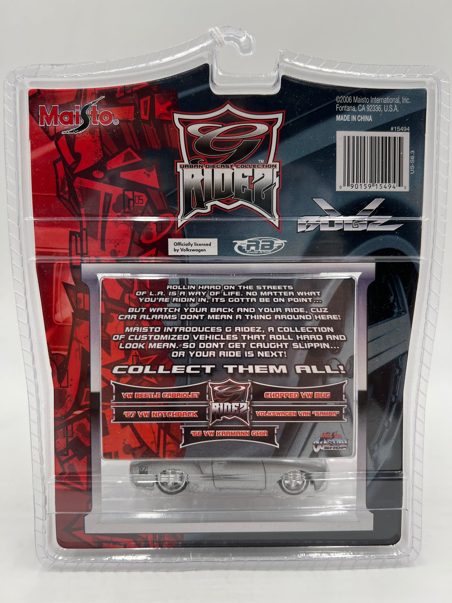 Maisto G Ridez 66 VW Karmann Ghia Silver SR