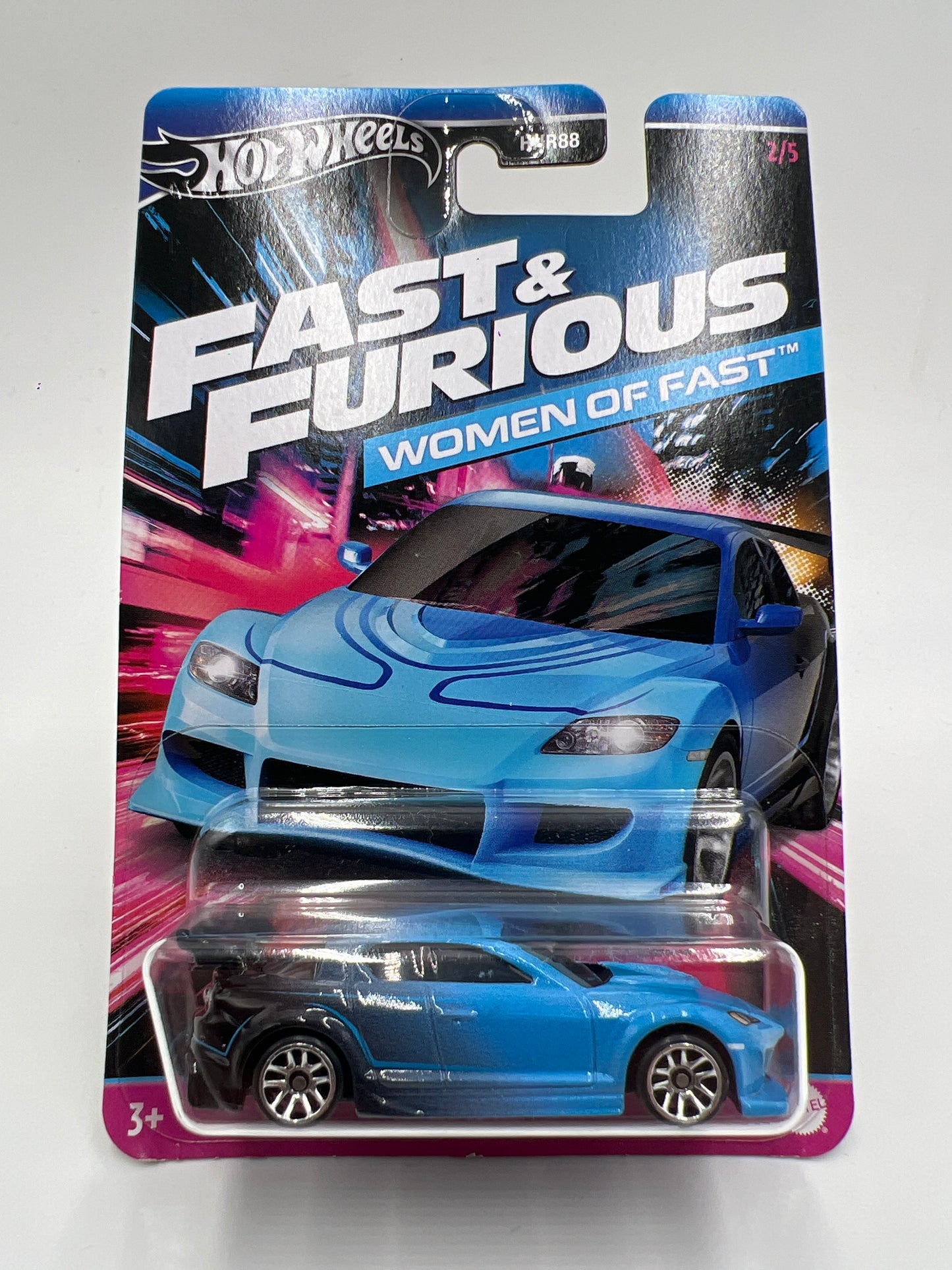 2024 Hot Wheels Fast and Furious Women of Fast #2 Mazda RX-8 Blue W/Protector