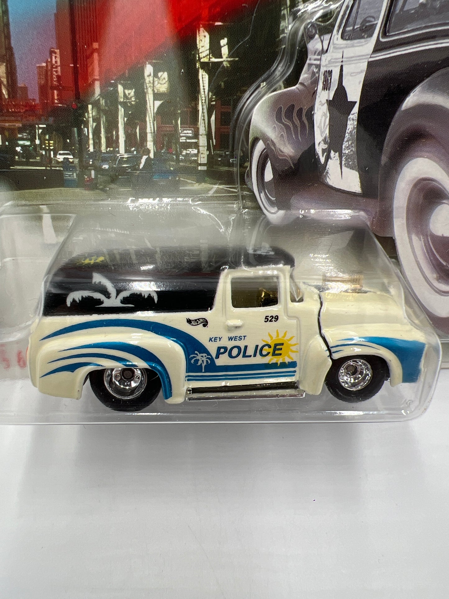 Hot Wheels Cop Rods Series 2 Key West FL 56 Ford Truck W/Real Riders