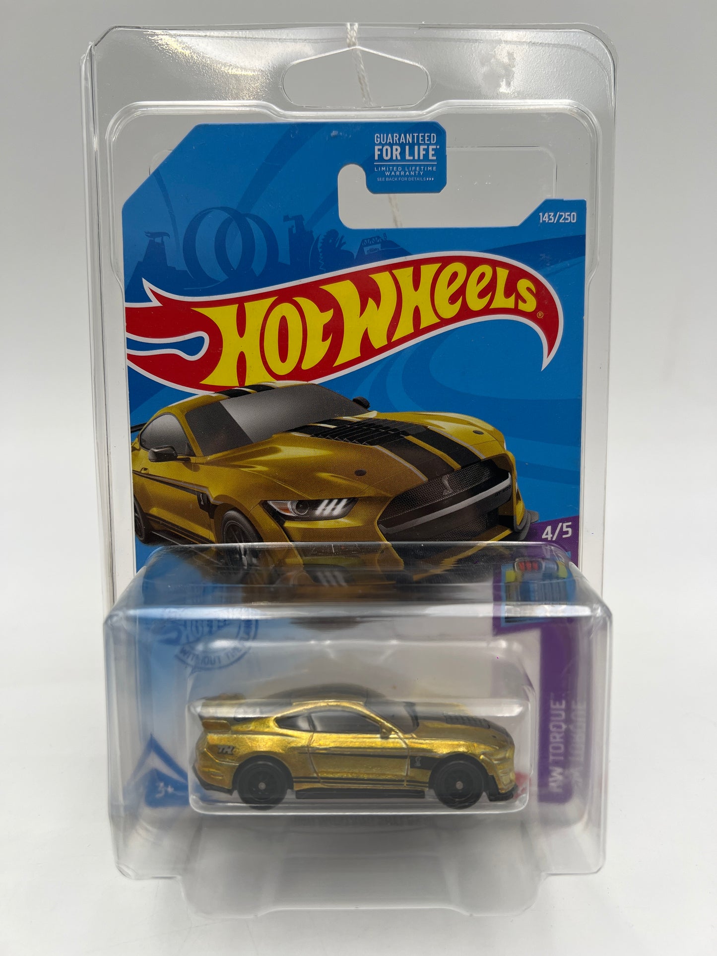 2021 Hot Wheels Super Treasure Hunt #143 2020 Ford Mustang Shelby GT500 Gold W/Protector