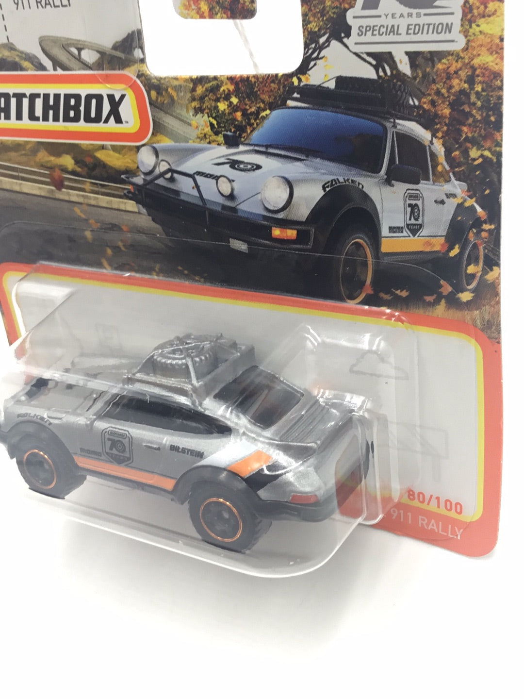 Matchbox #80 1985 Porsche 911 Rally SC Short Card 99i