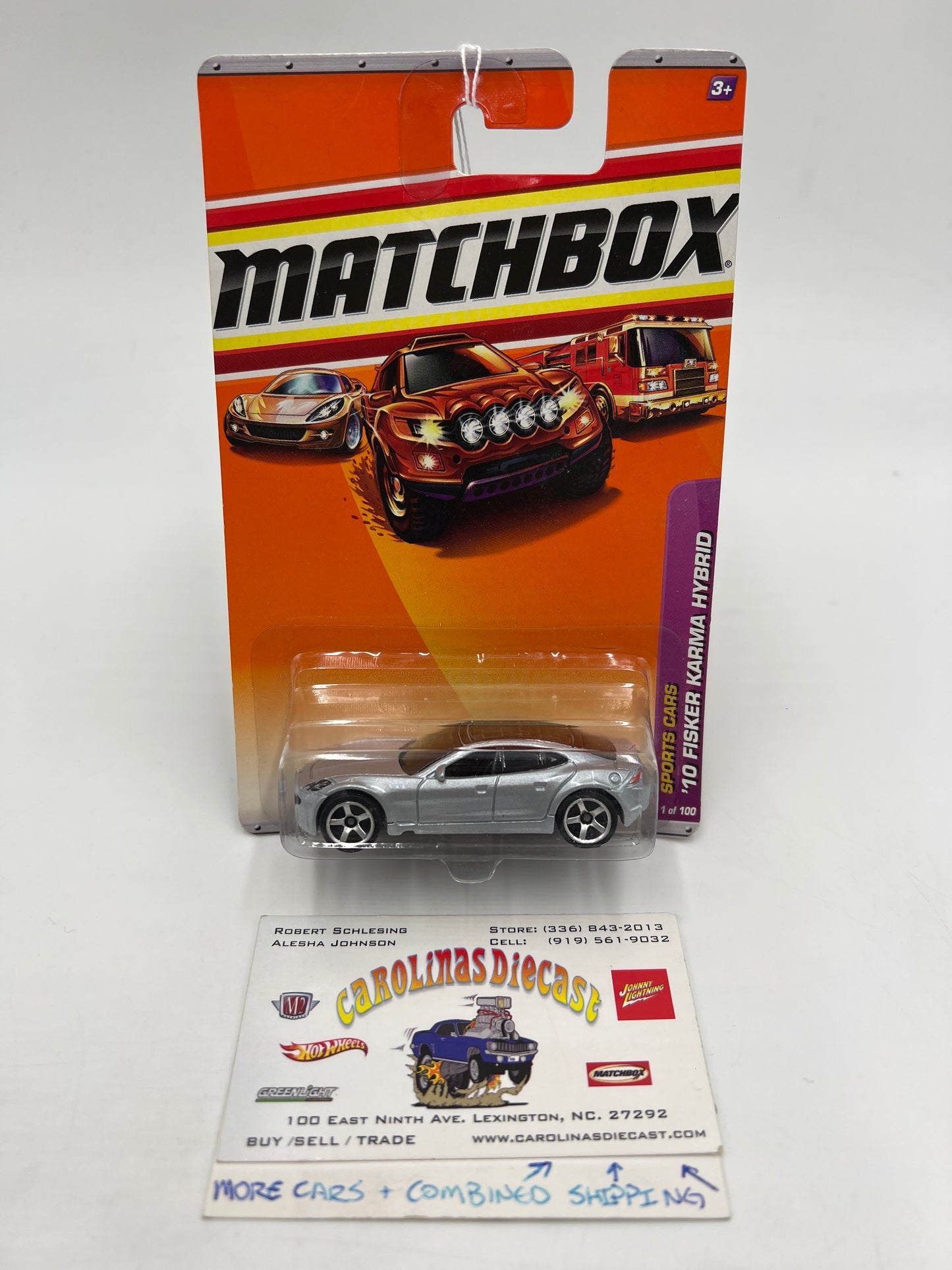 Matchbox Sports Cars #1 10 Fisker Karma Hybrid Silver 217G