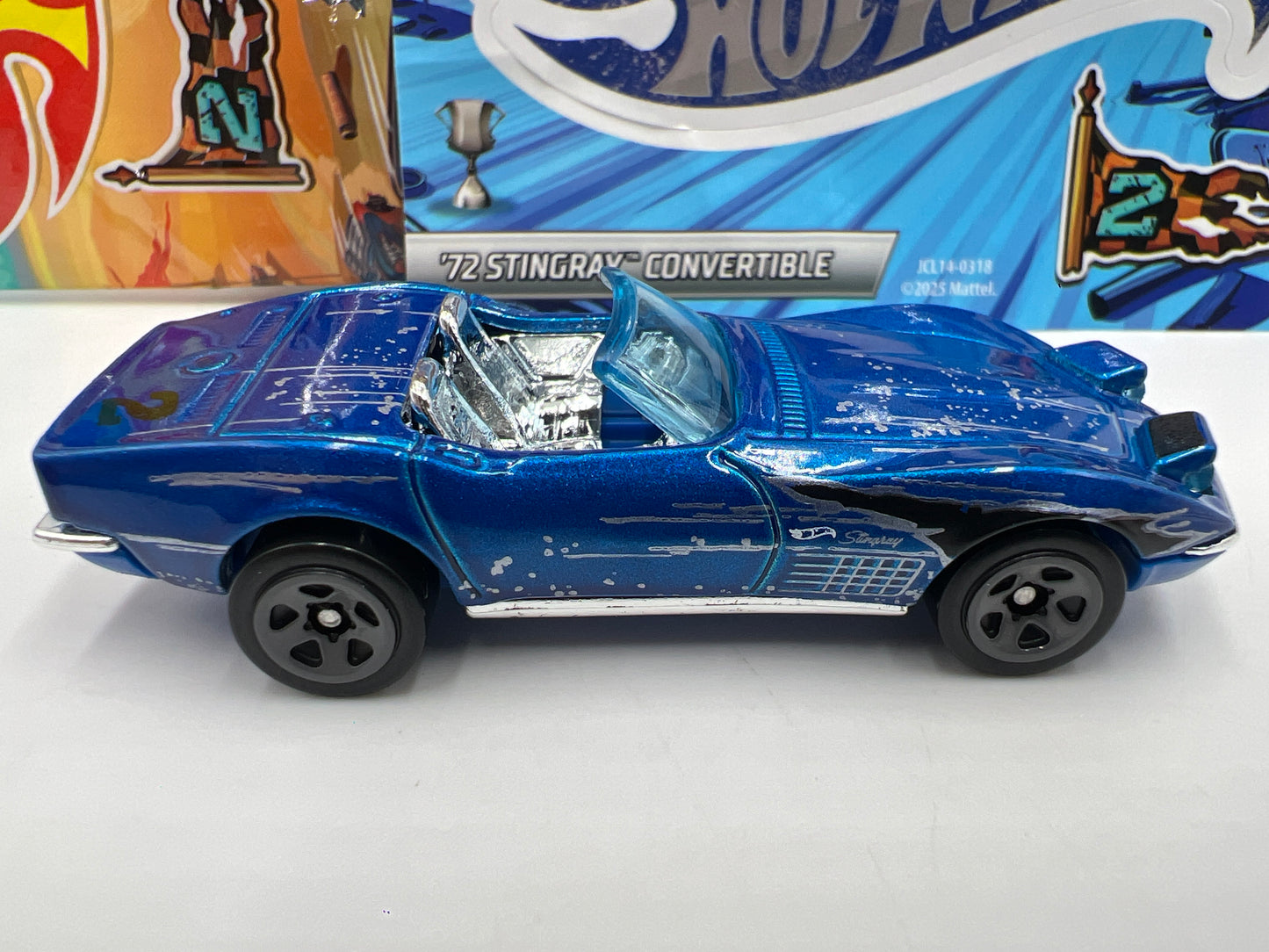 2025 Hot Wheels Mystery Models Series 2 #2 CHASE 72 Corvette Stingray Convertible Blue