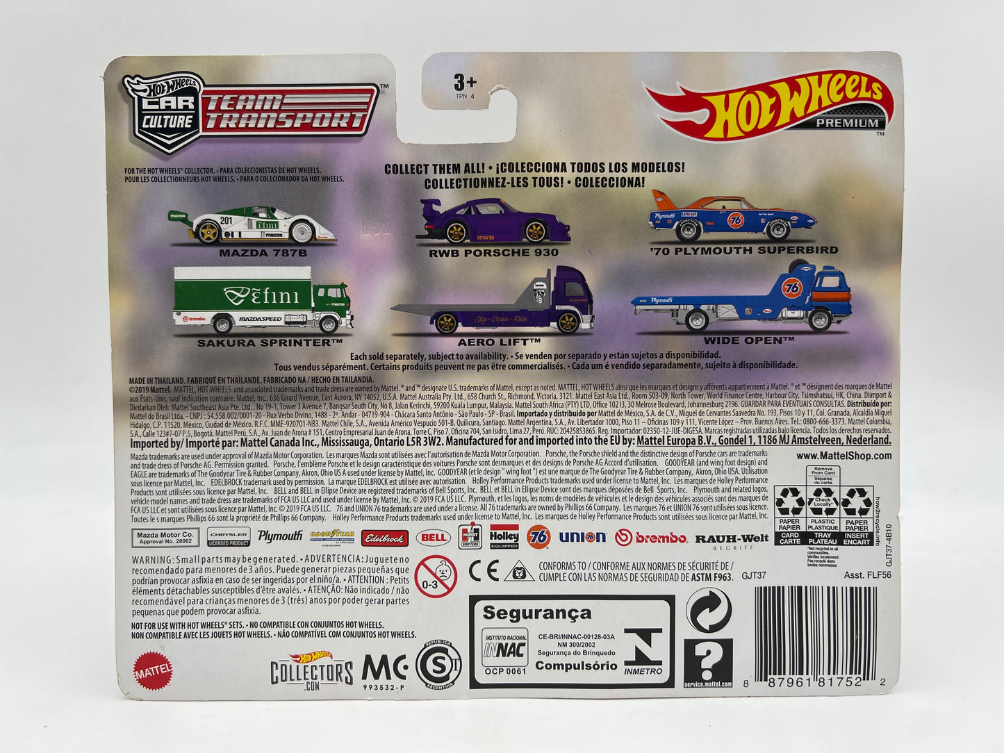 Hot Wheels Team Transport #17 RWB Porsche 930 & Aero Lift W/Protector