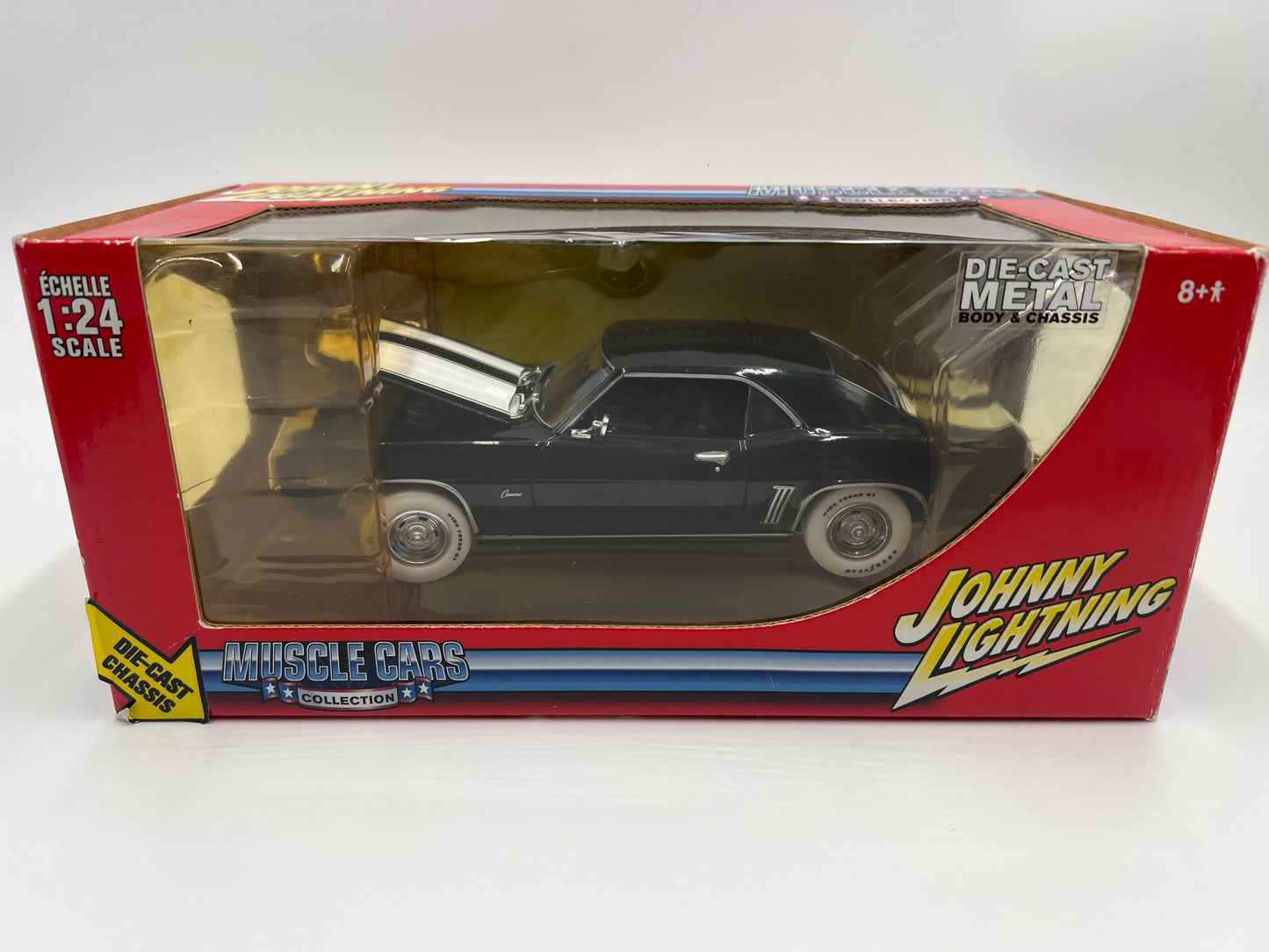 Johnny Lightning 1:24 Scale White Lightning Chase Muscle Cars 1969 Chevy Camaro Z28 Black VHTF