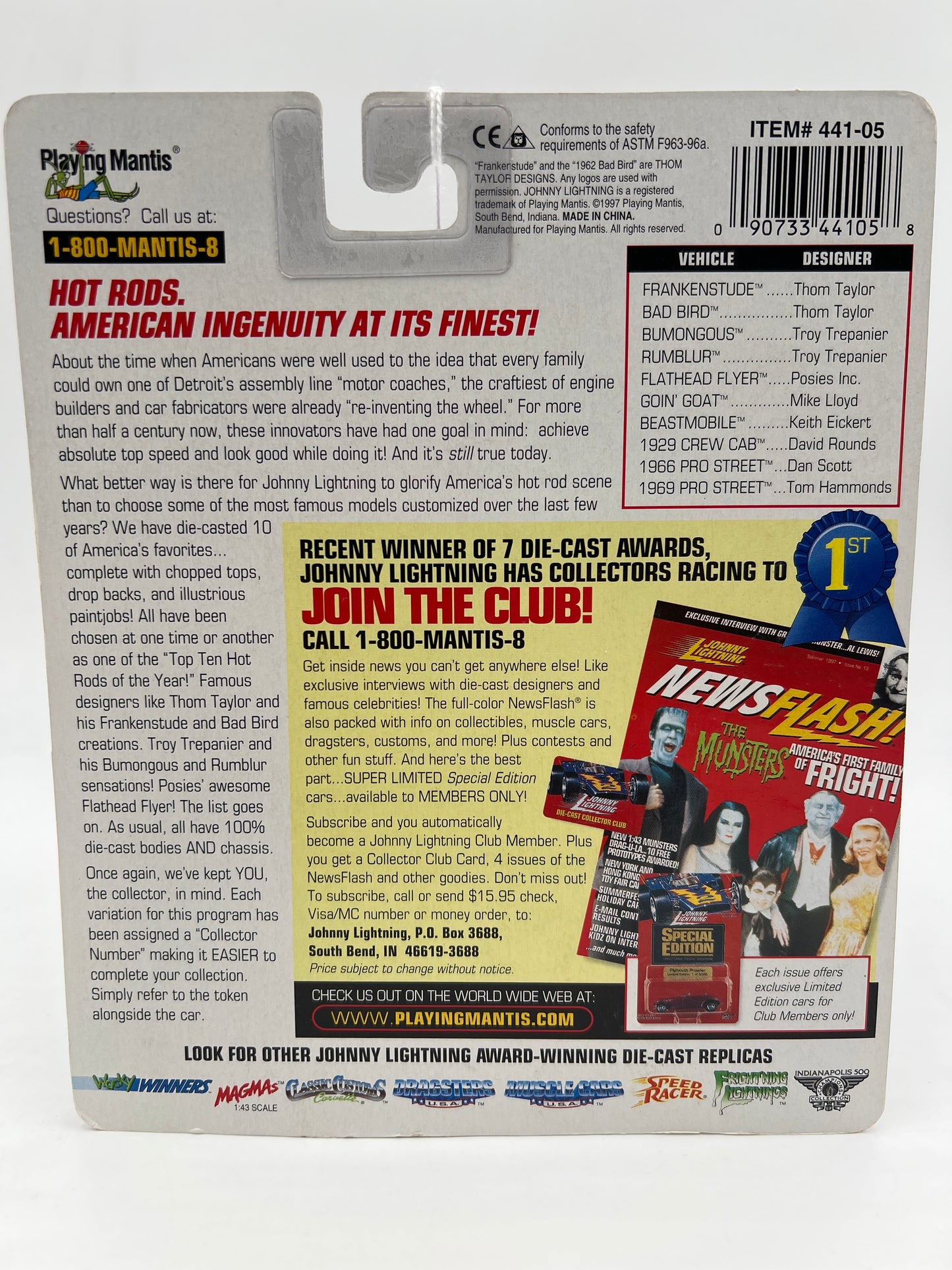 Johnny Lightning White Lightning Chase Hot Rods #47 Frankenstude Purple