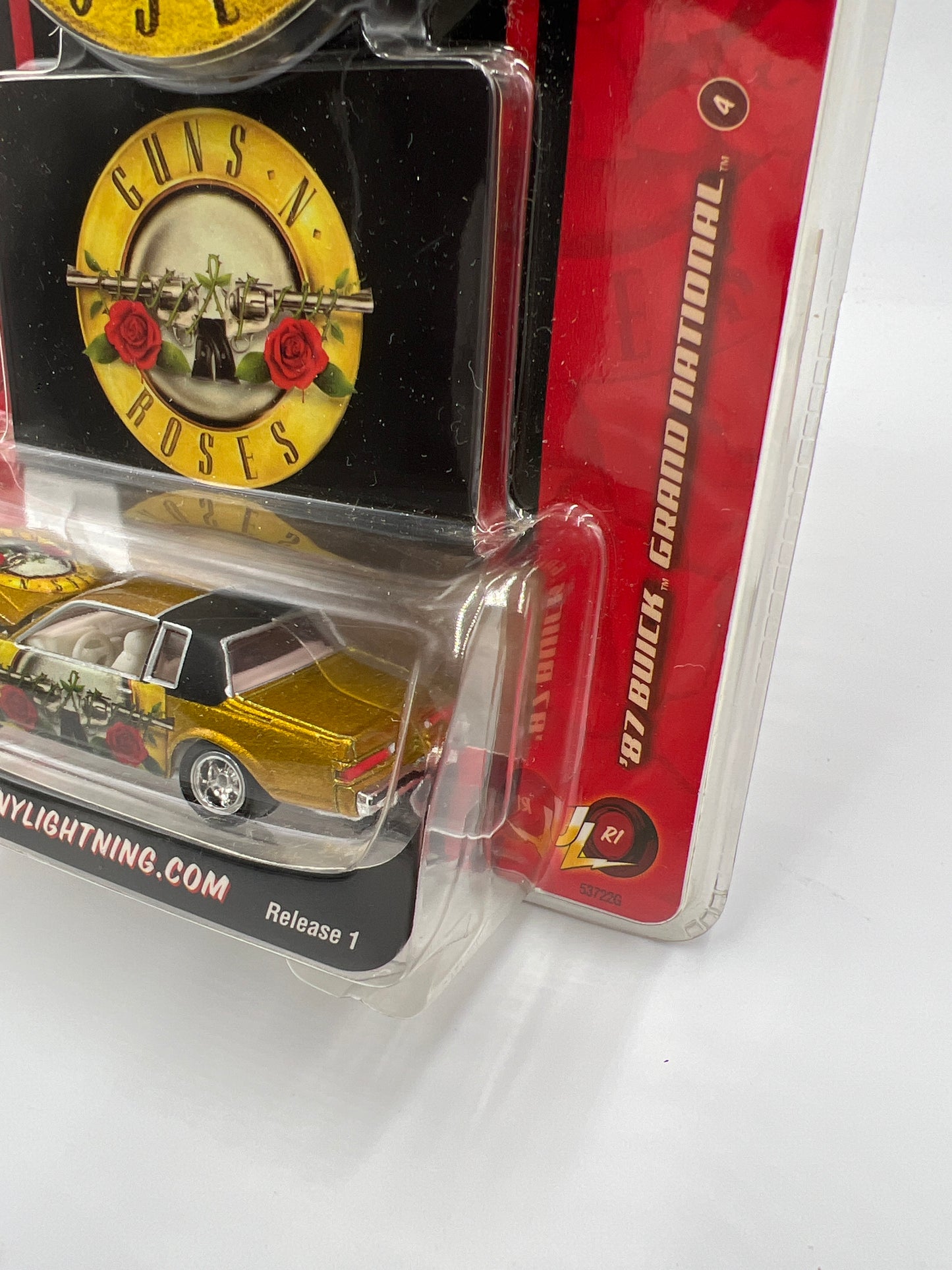 Johnny Lightning Guns N Roses R1 #4 87 Buick Grand National Gold White Lightning Chase VHTF