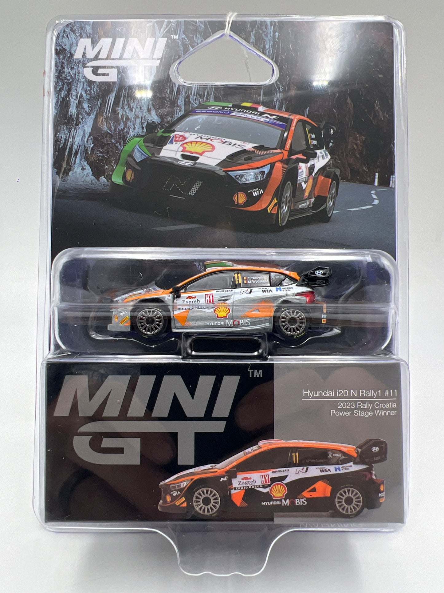 Mini GT #972 CHASE Hyundai i20 N Rally1 #11 2023 Croatia Power Stage Winner