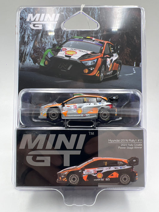 Mini GT #972 CHASE Hyundai i20 N Rally1 #11 2023 Croatia Power Stage Winner