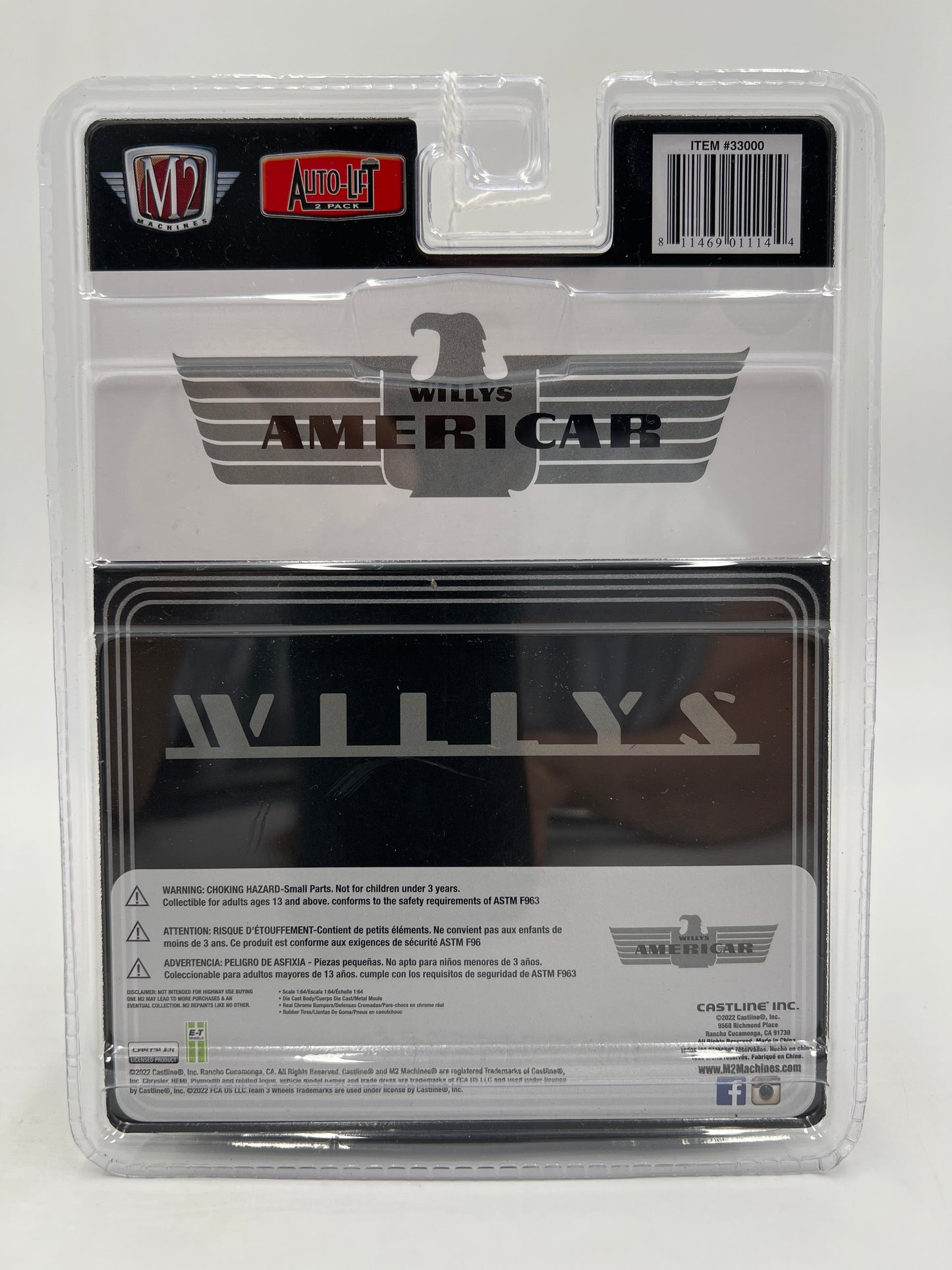 M2 Machines Auto-Lift 2 Pack CHASE Willys Americar 1941 Willys Coupe R23