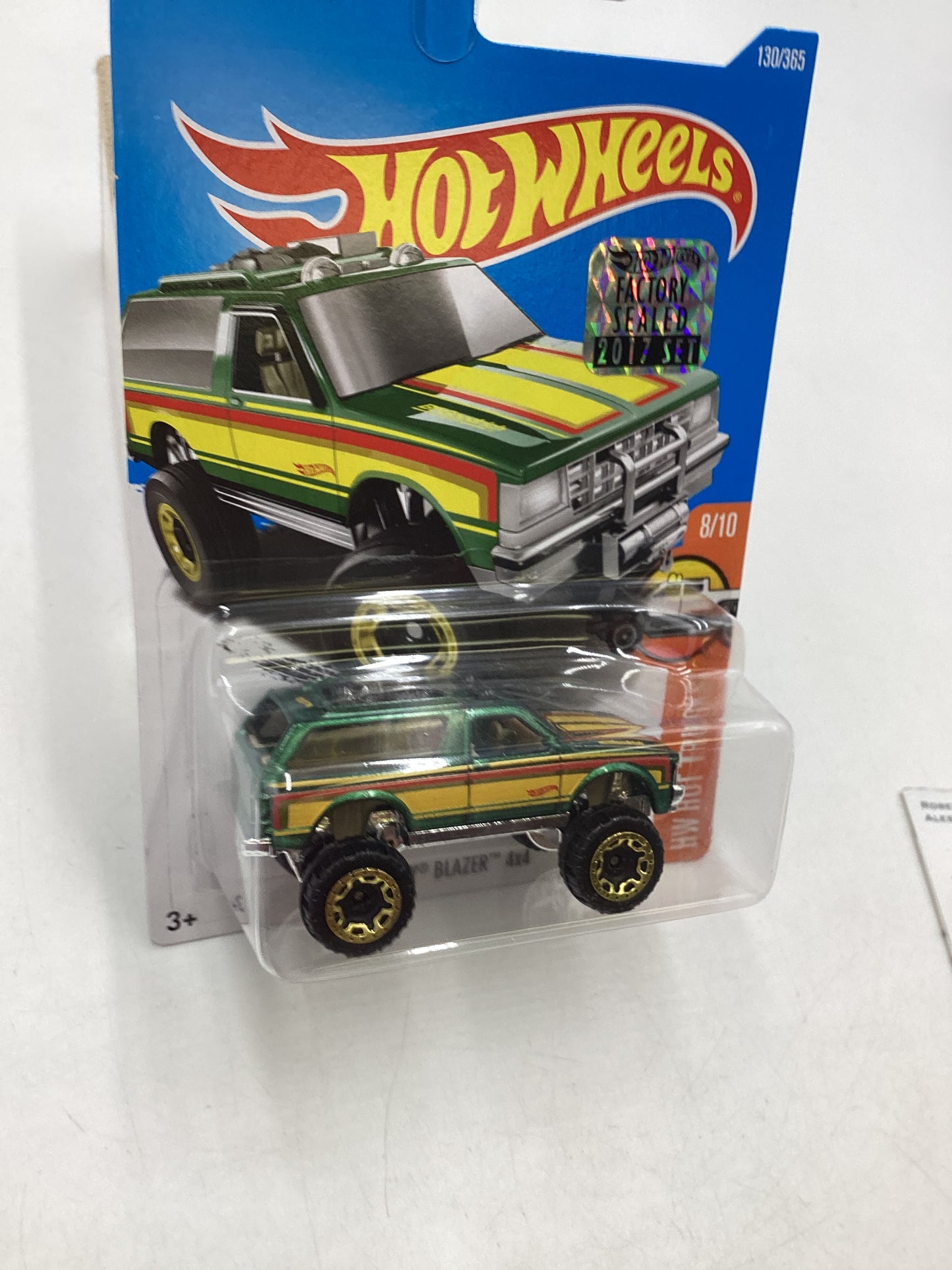 2017 Hot wheels Factory Sealed #34 Chevy Blazer 4x4 Green 15D