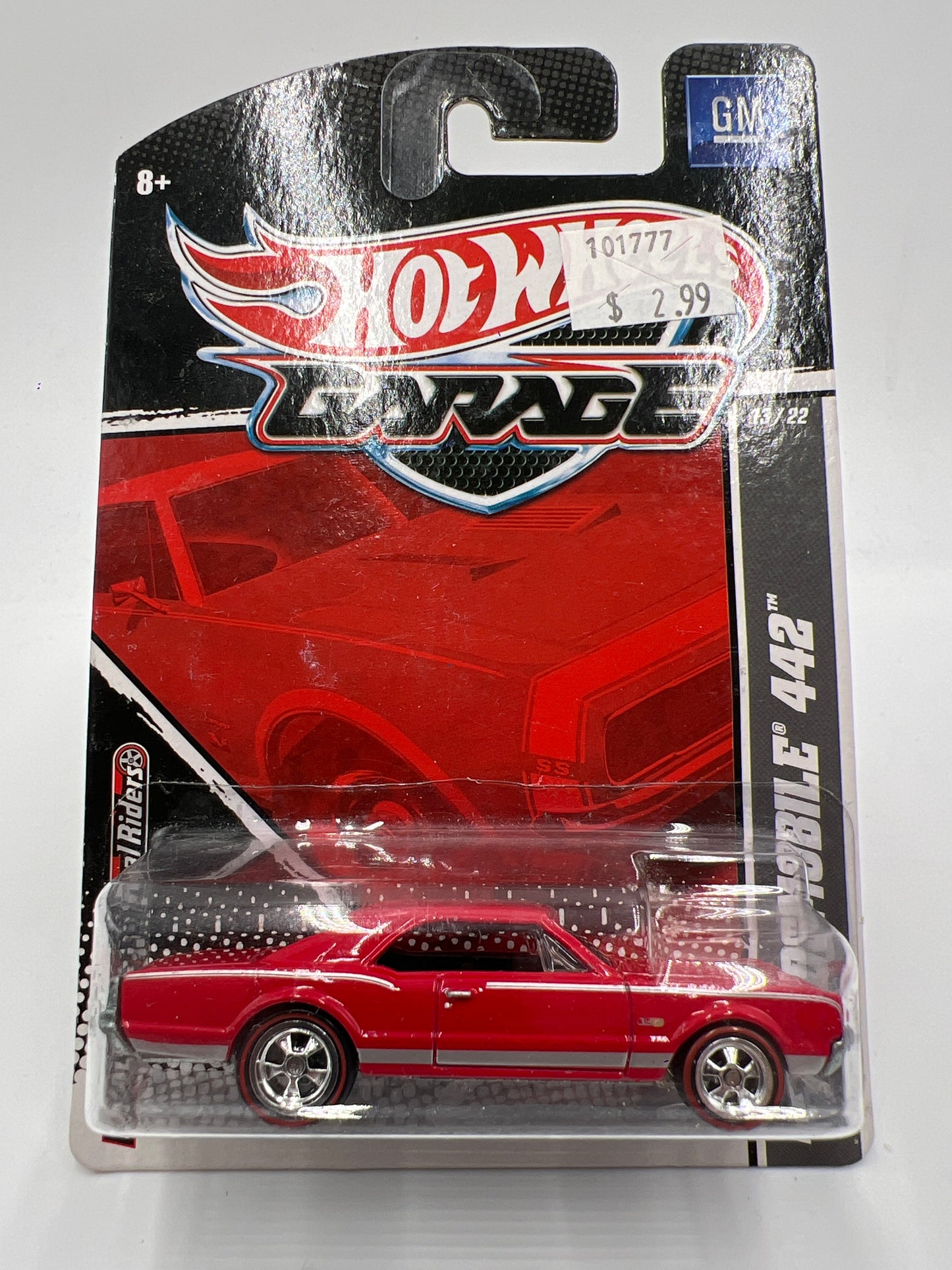 Hot Wheels Garage Premium #13 67 Oldsmobile 442 Red W/Protector