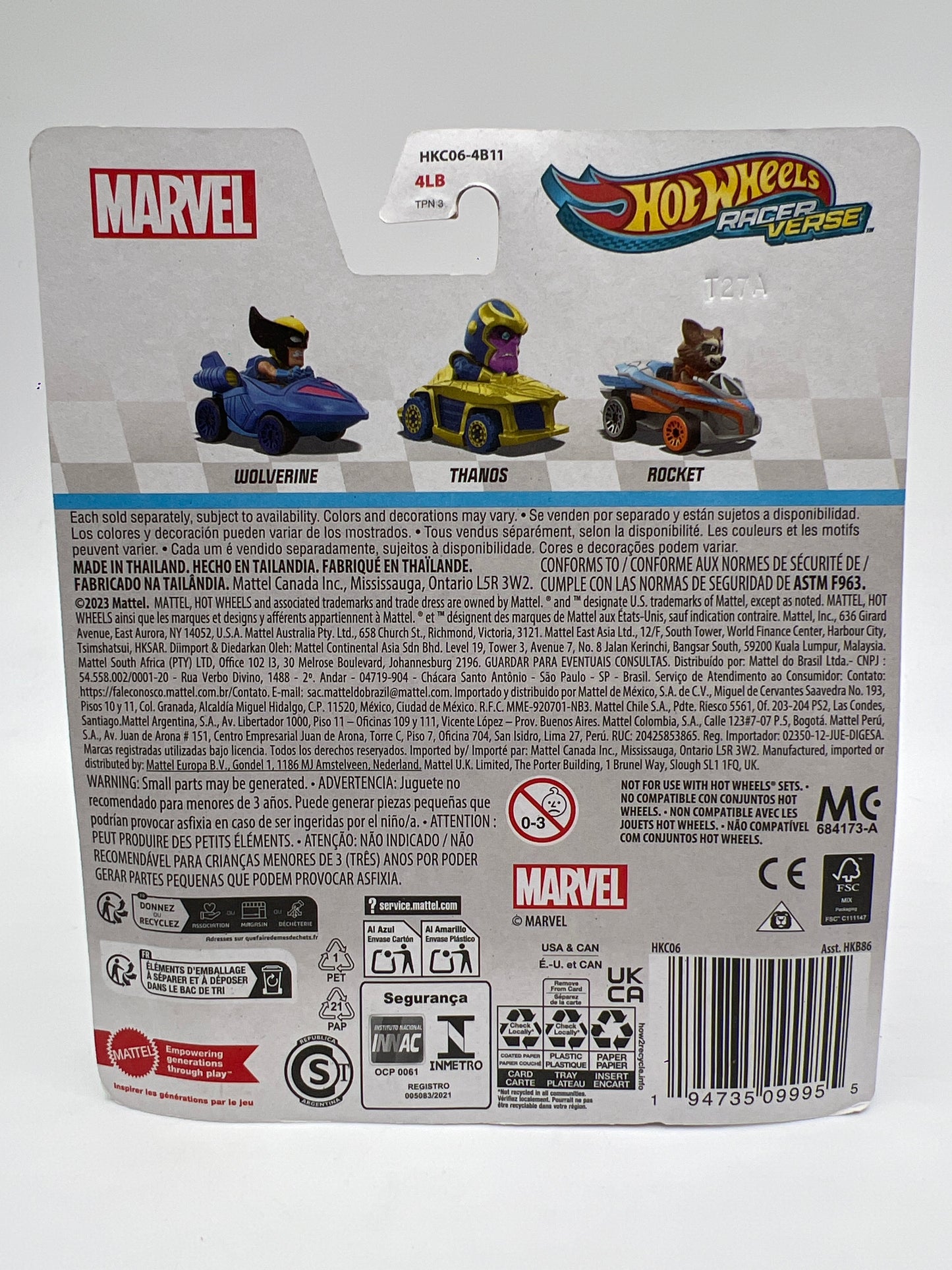 Hot Wheels Racer Verse Marvel Rocket 111C