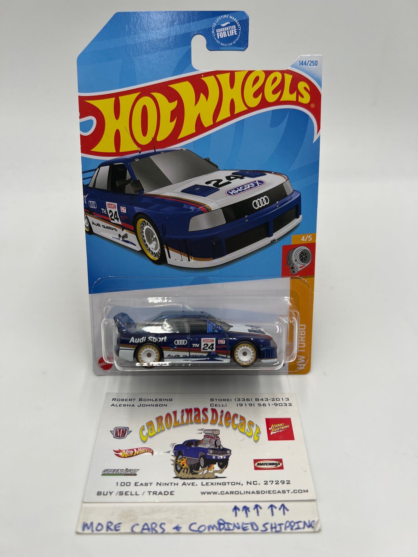 2024 Hot Wheels #144 Super Treasure Hunt Audi 90 Quattro Blue W/Protector