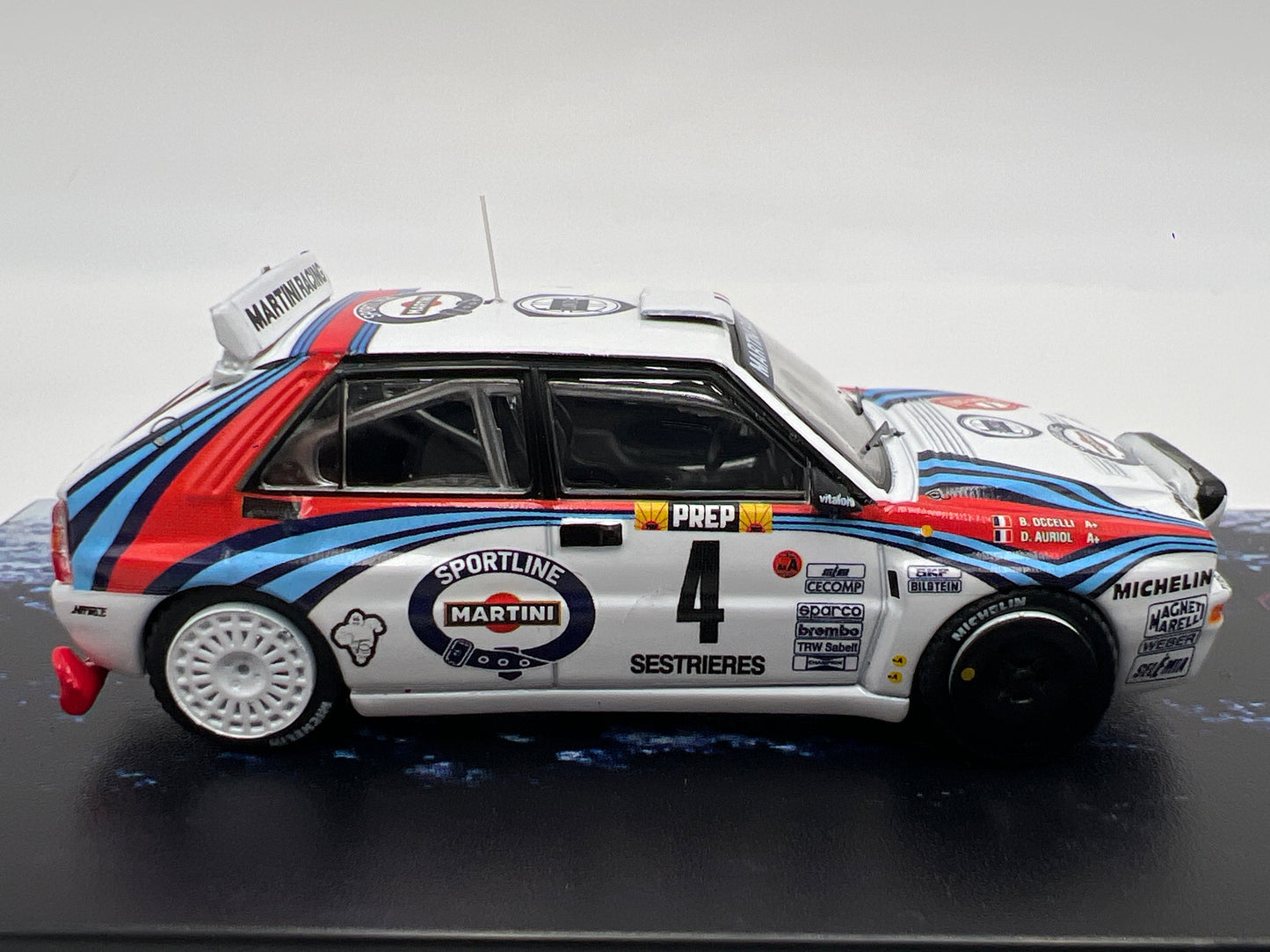 Tarmac Works x Hobby64 Lancia Delta HF Integrale Martini Monte Carlo Rally 1992 Winner