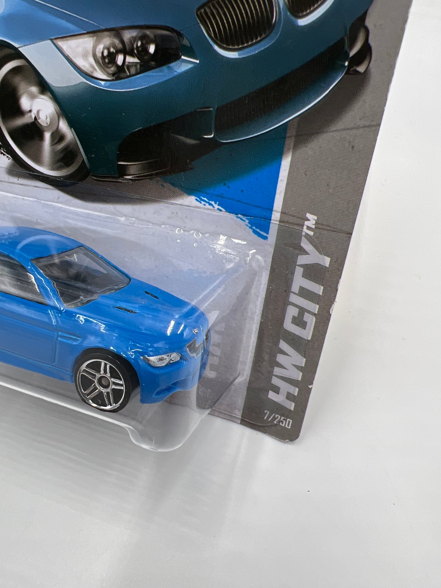 2013 Hot Wheels City #7 BMW M3 Blue SR