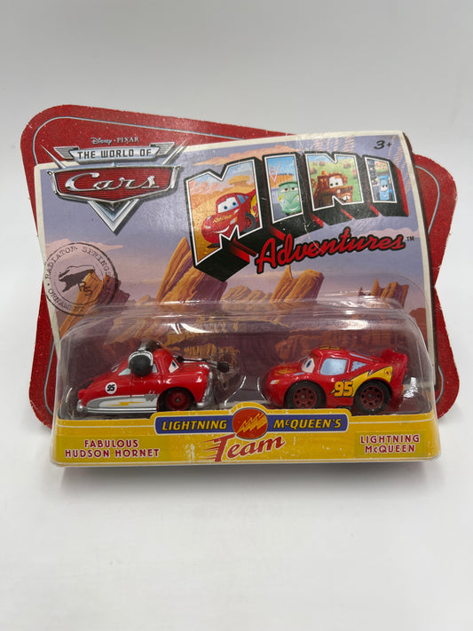 Disney Pixar The World Of Cars 2 Pack Mini Adventures Lightning McQueens Team #2 139G