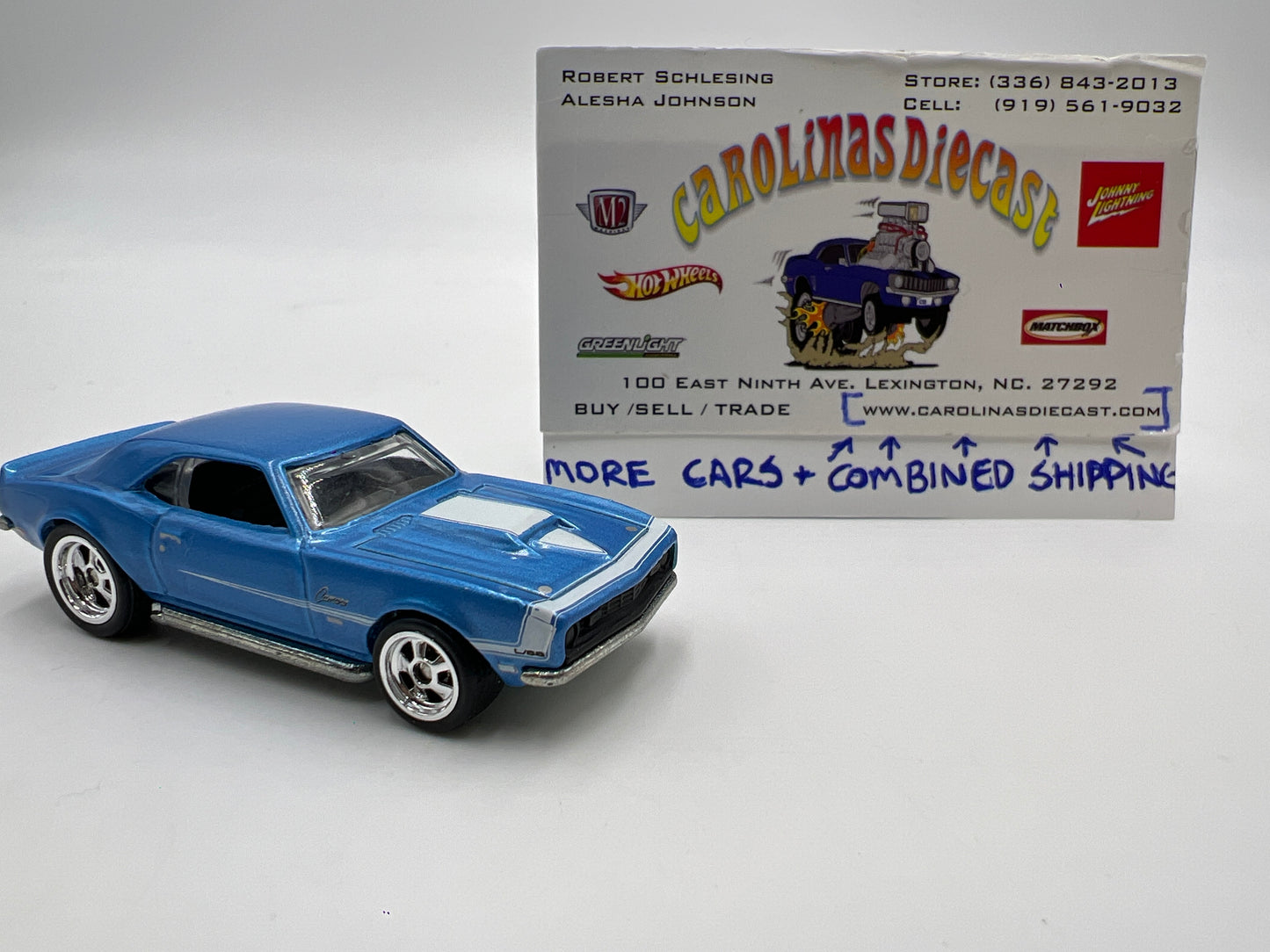 Hot Wheels Redliners Premium 68 Copo Camaro Light Blue Loose