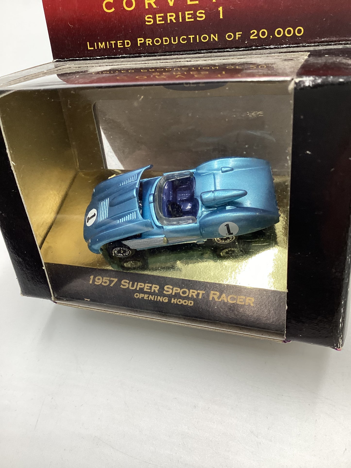 Micro Machines Collectors Edition Corvette Series 1 1957 Super Sport Racer Light Blue 1/20000 SR CE2
