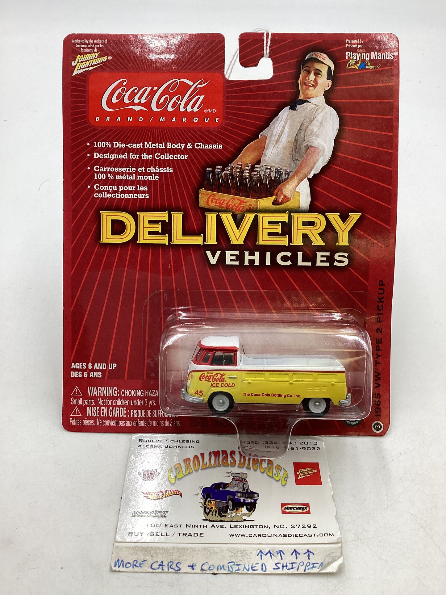 Johnny Lightning Coca Cola Delivery Vehicles 1965 VW Type 2 Pickup 232C