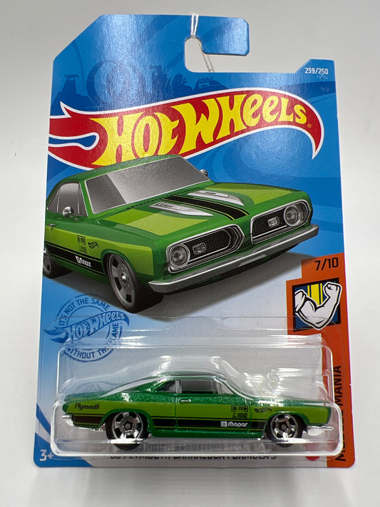 2021 Hot Wheels Muscle Mania #239 68 Plymouth Barracuda Formula S Green 38D