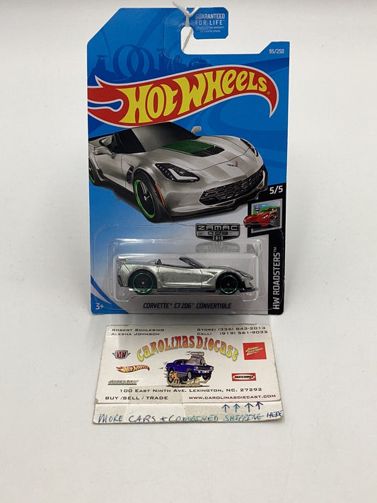 2019 Hot Wheels Corvette C7 Z06 Convertible Walmart Exclusive Zamac #8 144H