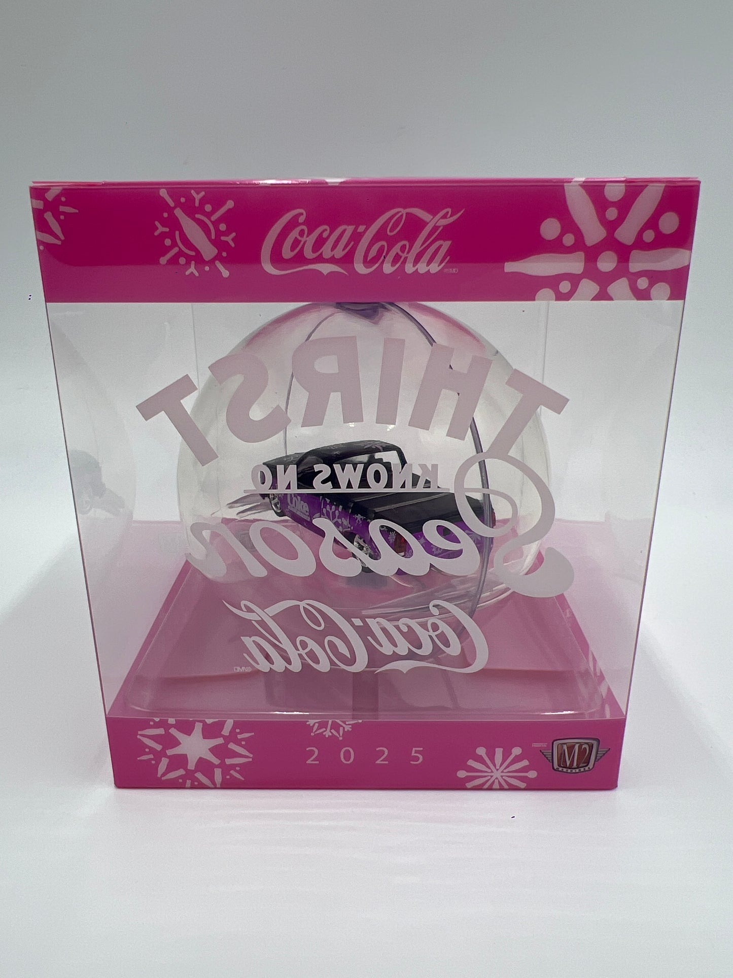 2025 M2 Machines Coca Cola Holiday Christmas Ornaments 1990 Chevrolet C1500 Silverado OBS Purple/Black