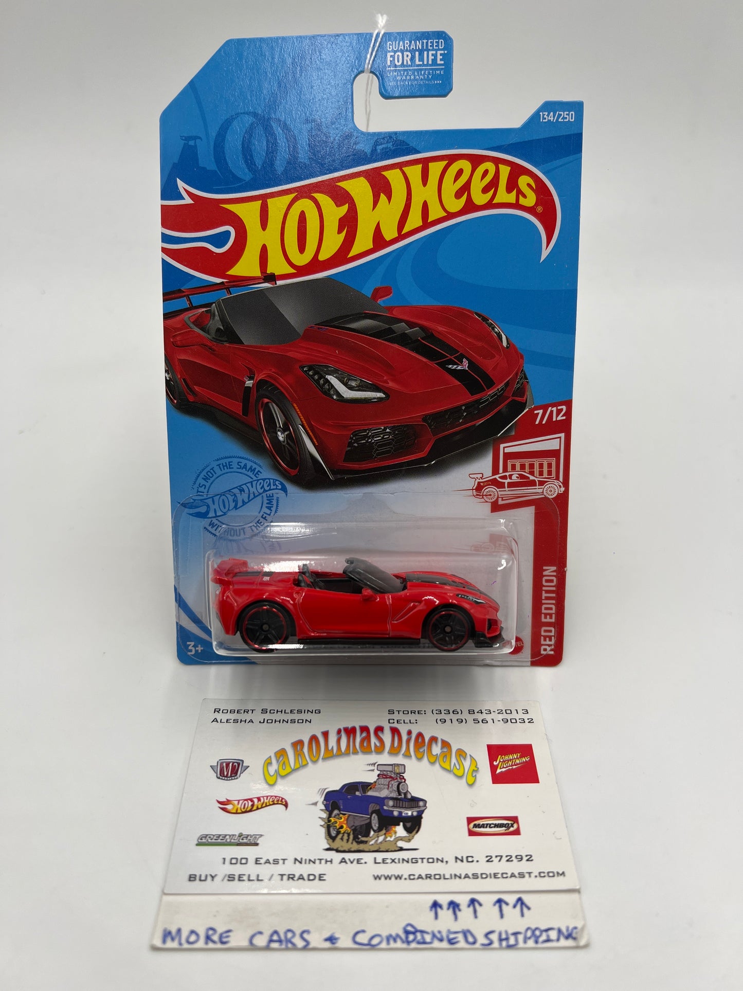2021 Hot Wheels Target Exclusive Red Edition #134 19 Corvette ZR1 Convertible Red 146C
