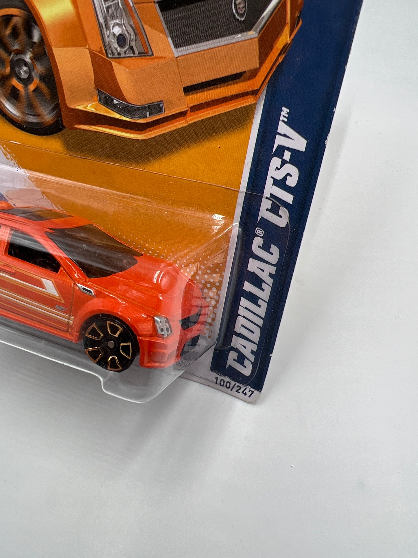 2012 Hot Wheels Faster Than Ever #100 Cadillac CTS-V Orange SR