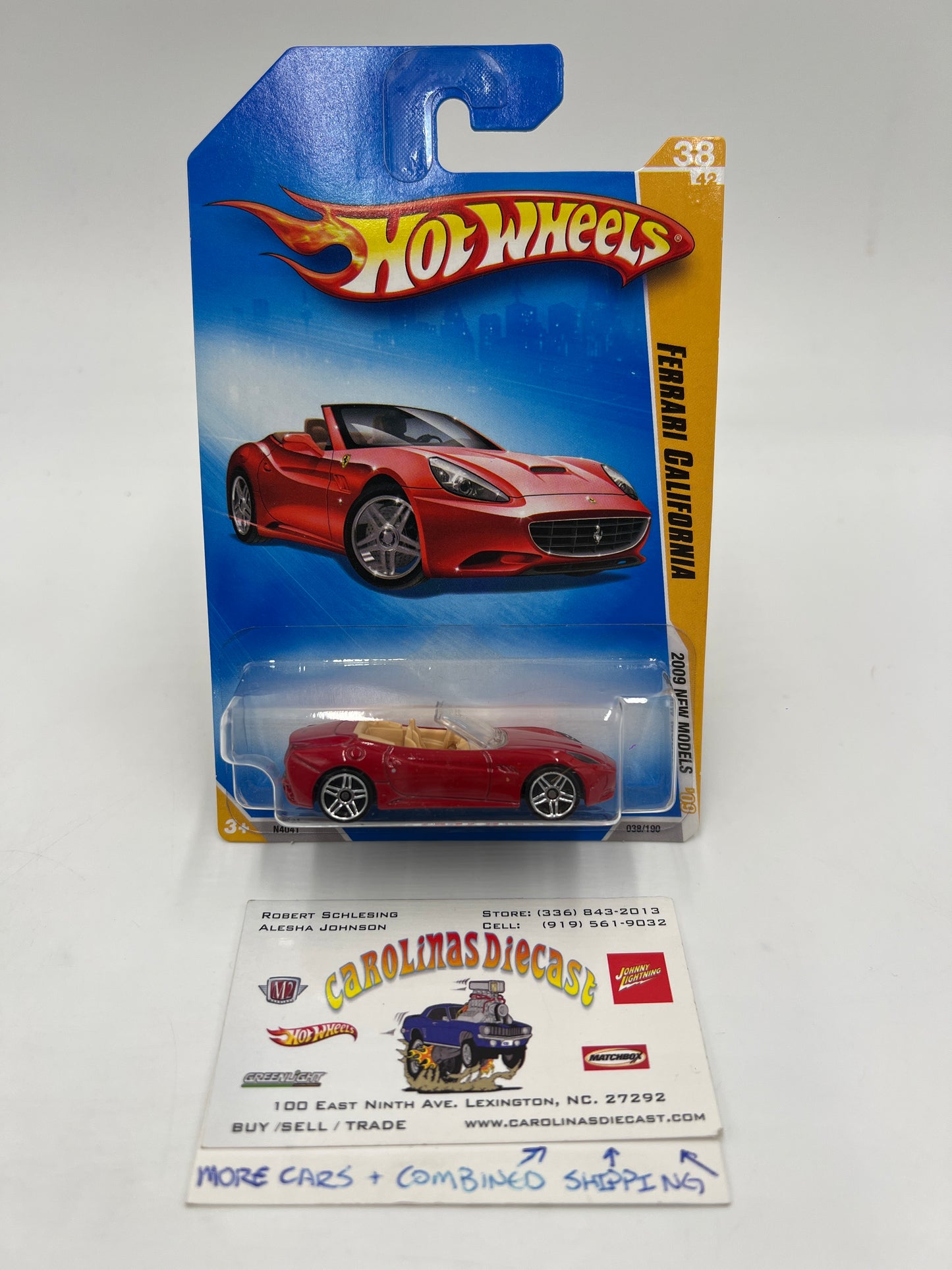 2009 Hot Wheels New Models #38 Ferrari California Red W/Protector SR