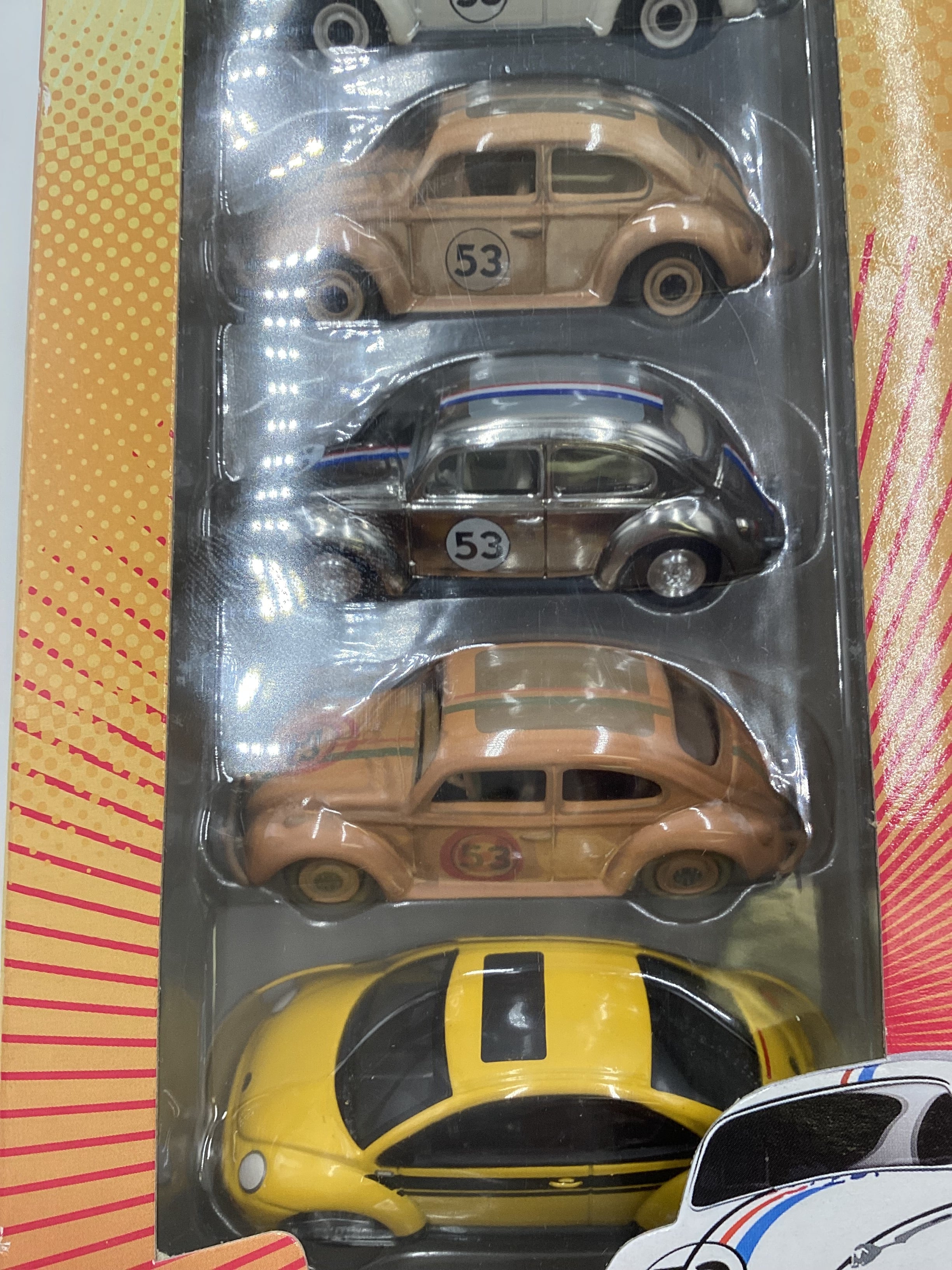 JOHNNY LIGHTNING 1:64 HERBIE FULLY LOADED 5 PACK VOLKSWAGEN SET on sale