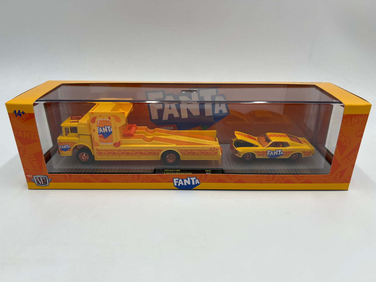 2025 M2 Machines Auto Haulers CHASE Fanta 1970 Ford C-950 & 1970 Ford Mustang Custom TW37