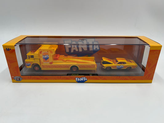 2025 M2 Machines Auto Haulers CHASE Fanta 1970 Ford C-950 & 1970 Ford Mustang Custom TW37