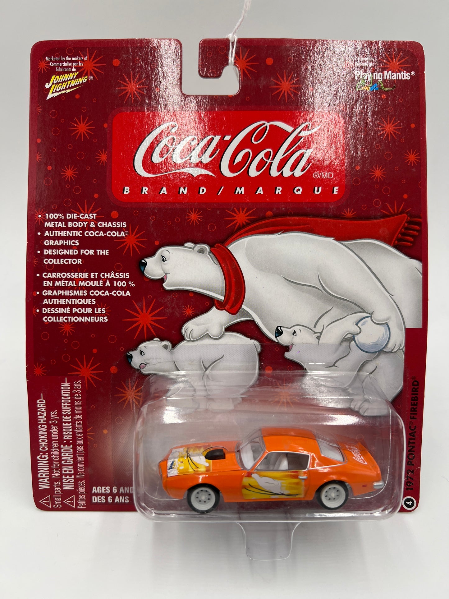 Johnny Lightning White Lightning Chase Coca Cola #4 1972 Pontiac Firebird Orange