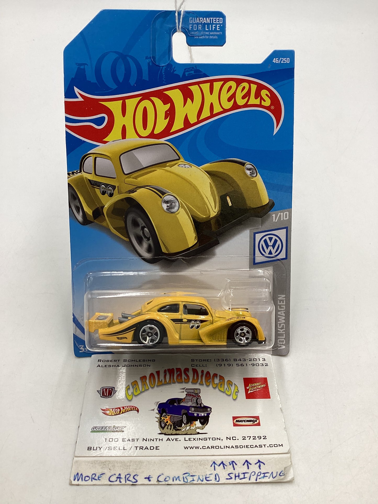 2019 Hot wheels #046 Yellow Volkswagen Kafer Racer 96B