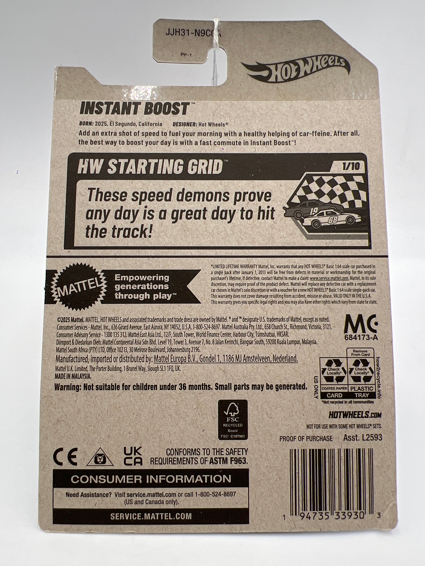 2026 Hot Wheels A Case Starting Grid #22 Instant Boost White 116i