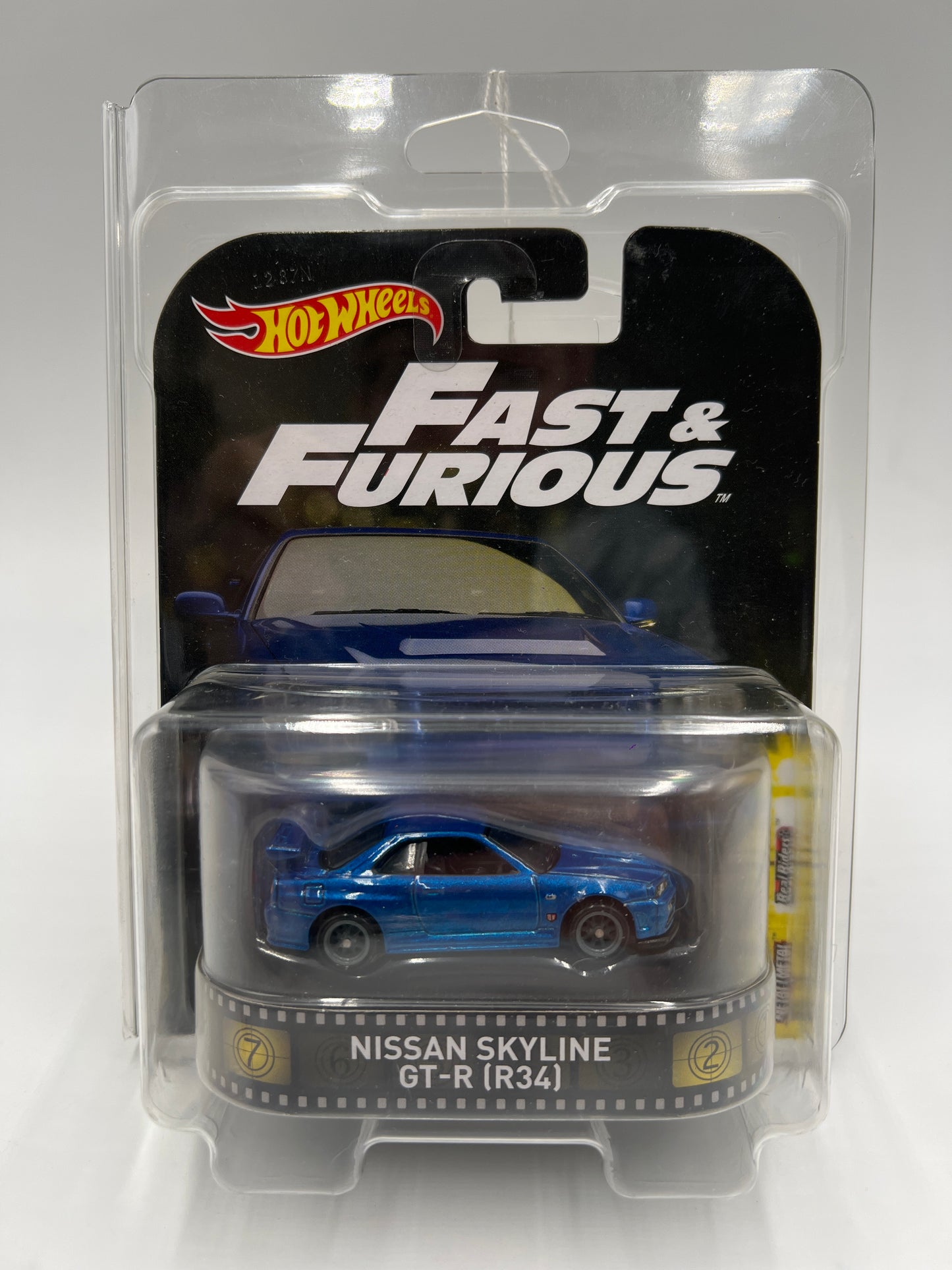 Hot Wheels Retro Entertainment Fast & Furious Nissan Skyline GT-R R34 Blue W/Protector