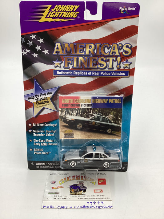 JOHNNY LIGHTNING Americas Finest North Carolina Highway Patrol Ford Crown Victoria Black/Silver 223H