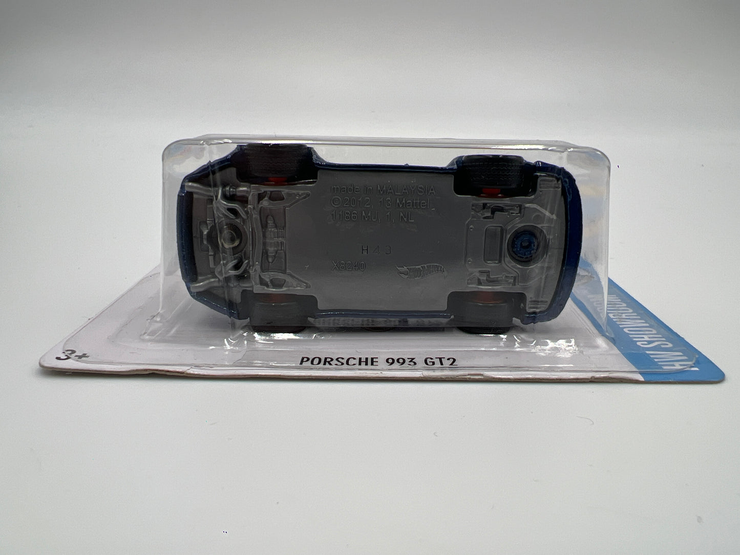 2016 Hot Wheels Factory Sealed Super Treasure Hunt #114 Porsche 993 GT2 Half Cage Blue (Reglued Blister) W/Protector