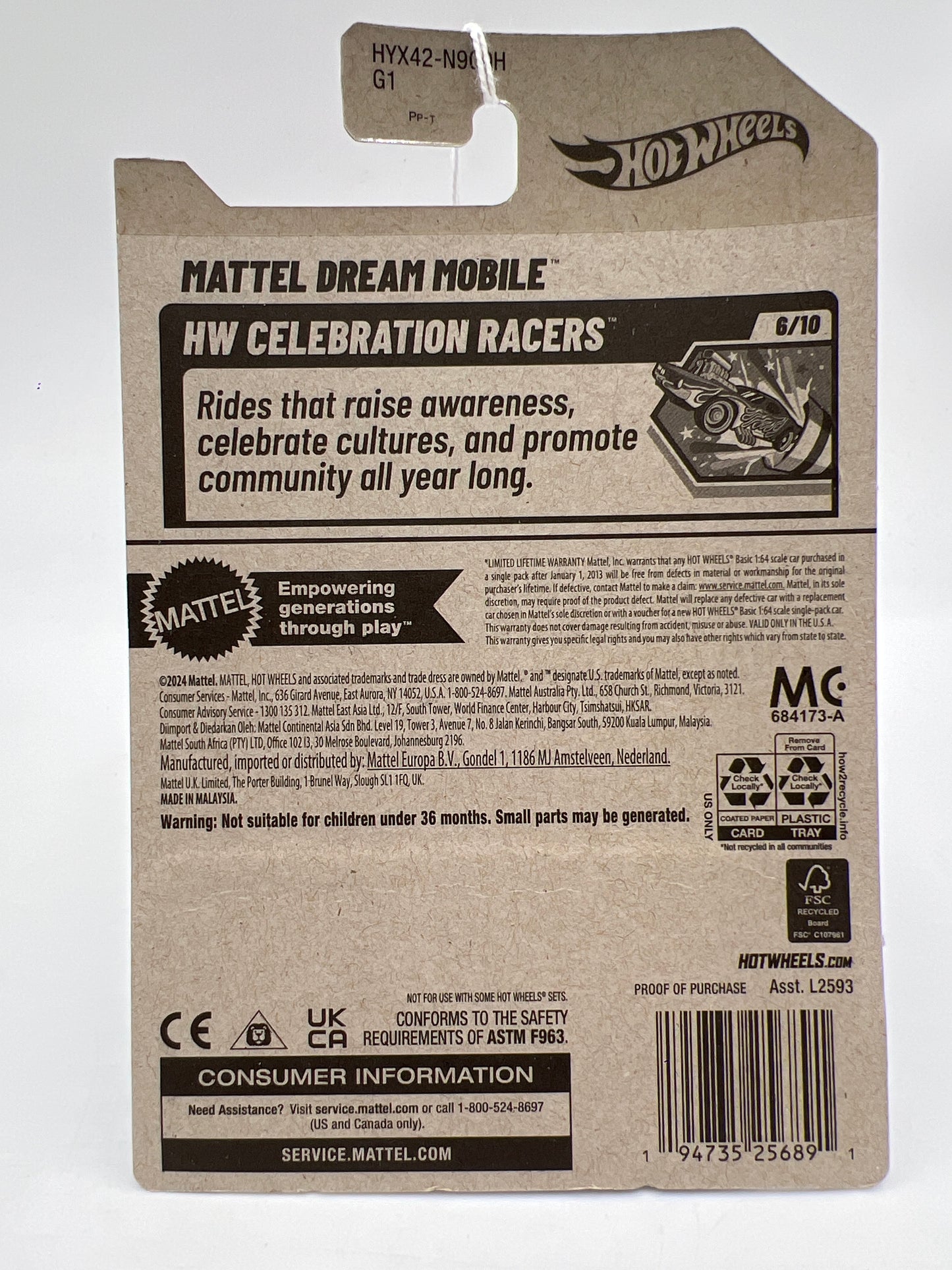 2025 Hot Wheels H Case Celebration Racers #167 Mattel Dream Mobile Spectraflame Red 121B