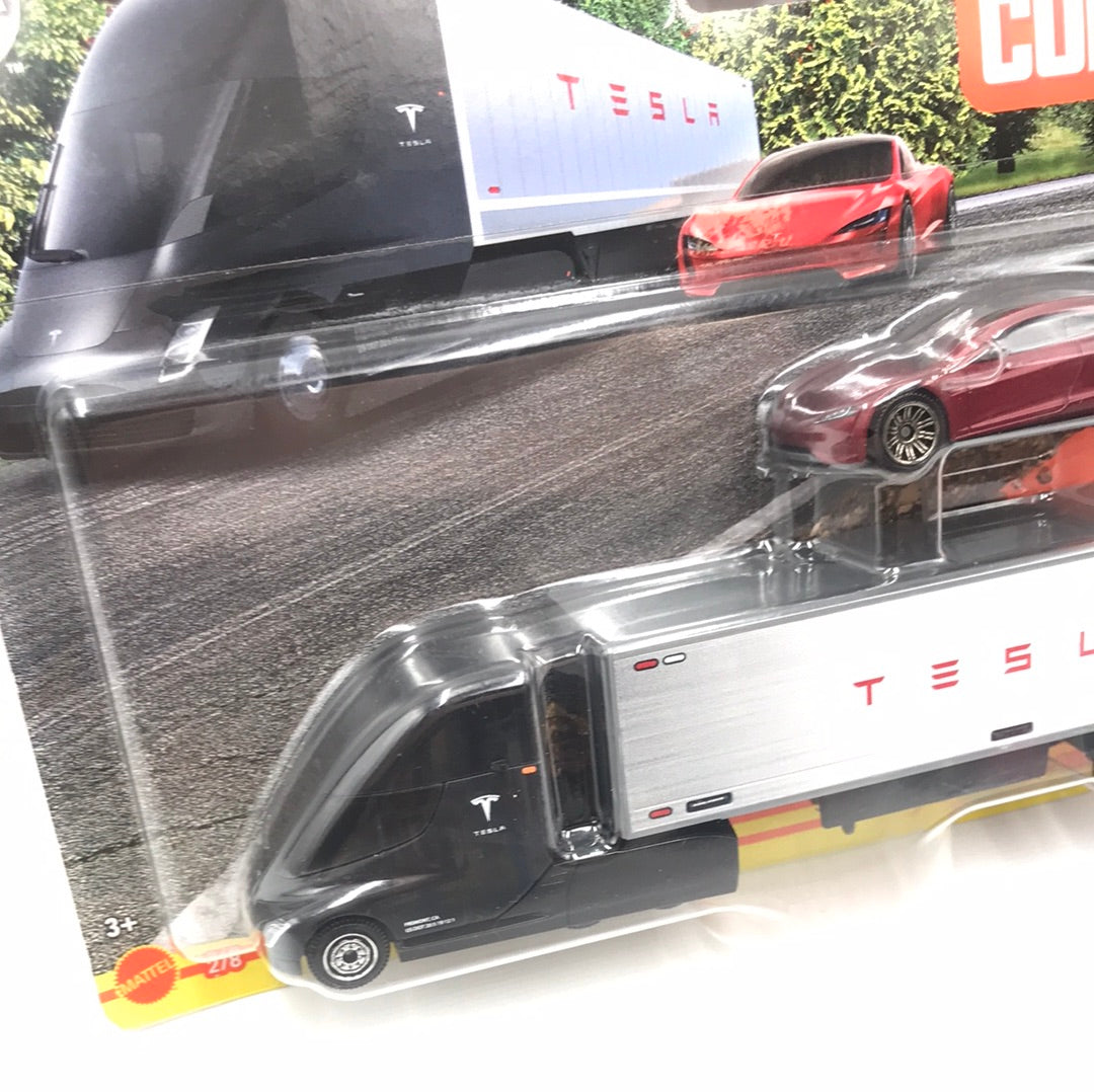 Matchbox Convoys Tesla Semi & Box Trailer Tesla Roadster