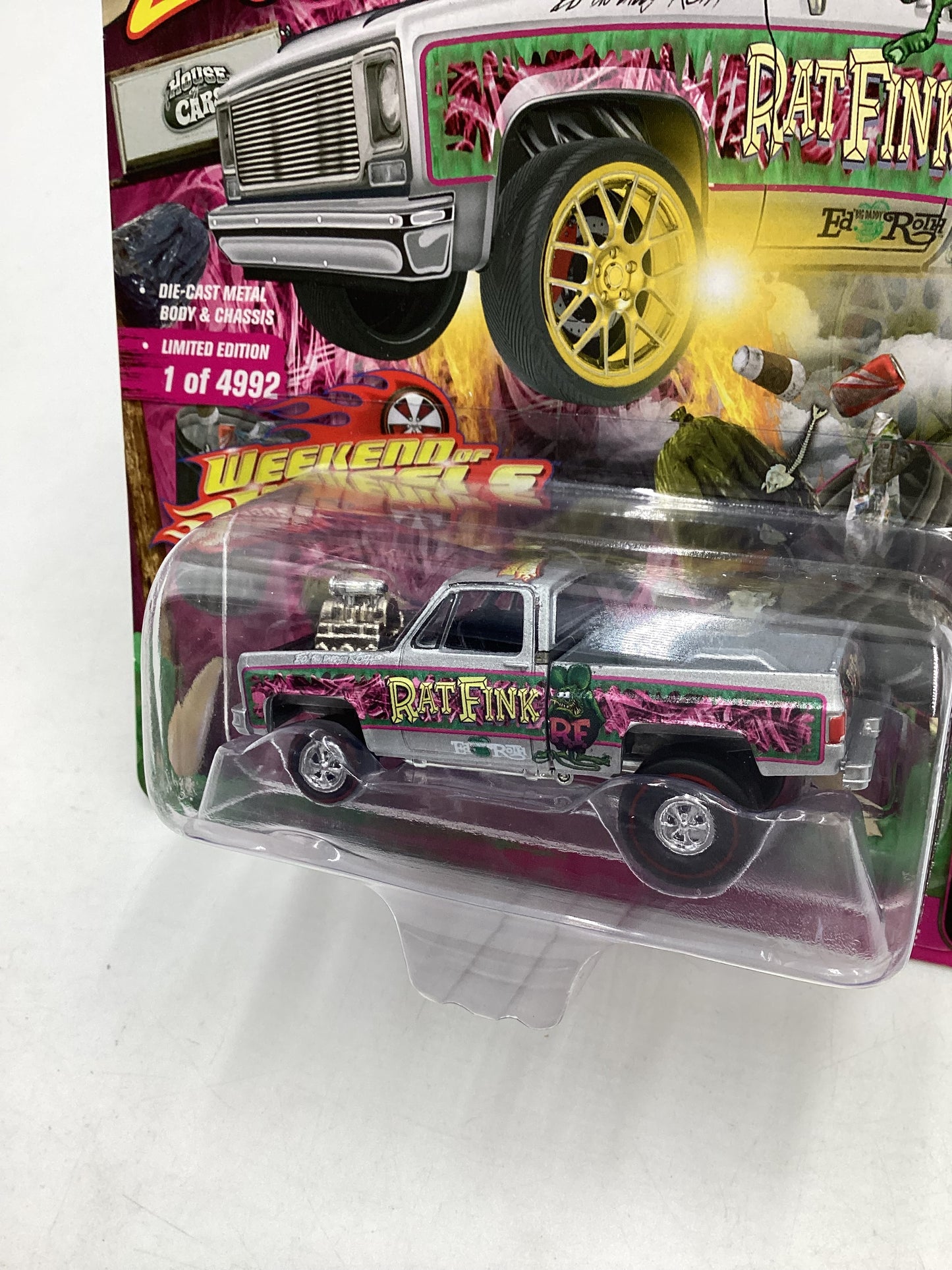 Johnny lightning x HOC Weekend of wheels Exclusive Zingers Rat Fink Chevy C-10 223D