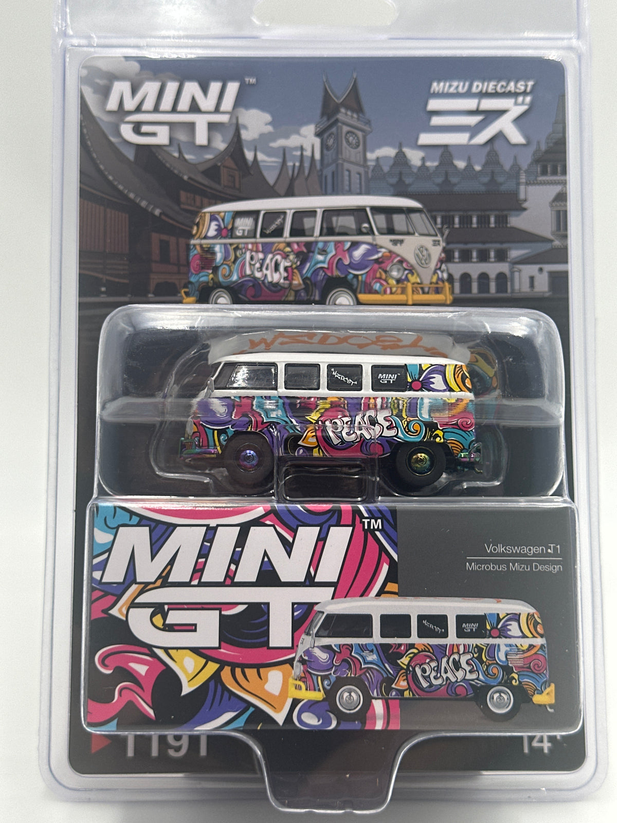 Mini GT #1191 Mizu Diecast Volkswagen T1 CHASE