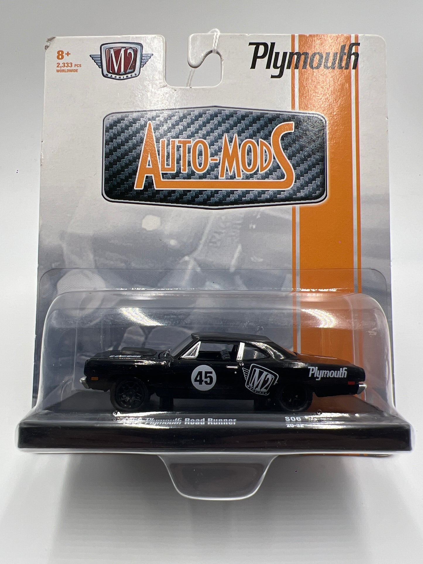 M2 Machines Auto Drivers Auto-Mods 1969 Plymouth Road Runner Black S06 190F