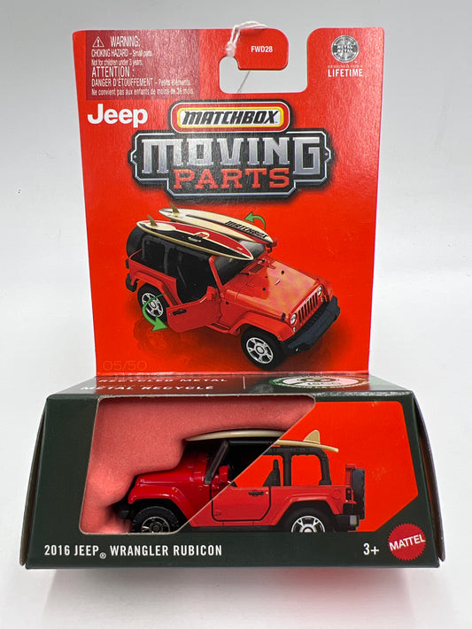 2026 Matchbox Moving Parts #5 2016 Jeep Wrangler Rubicon Red