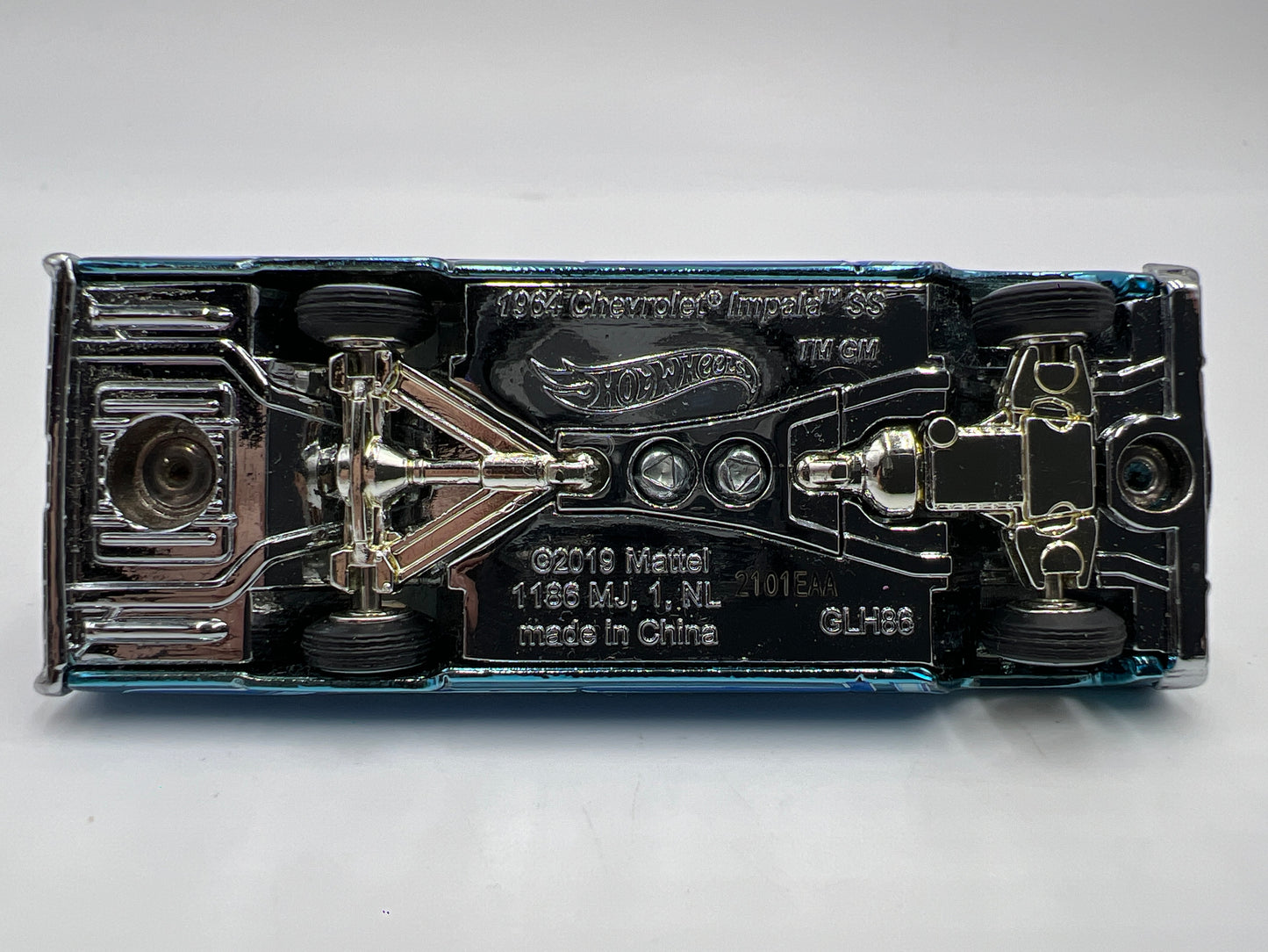 Hot Wheels RLC Lowrider 64 Chevrolet Impala Snowman Blue Loose