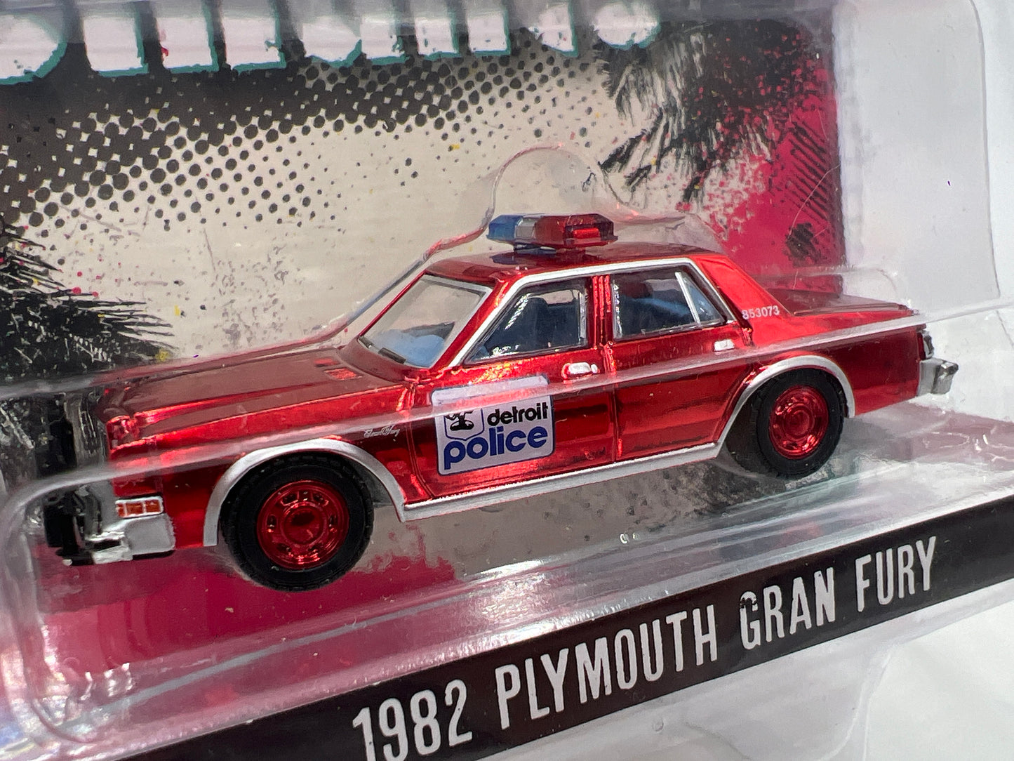 Greenlight Hollywood Series 43 True Romance Target CHASE 1982 Plymouth Gran Fury Chrome Red
